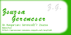 zsuzsa gerencser business card